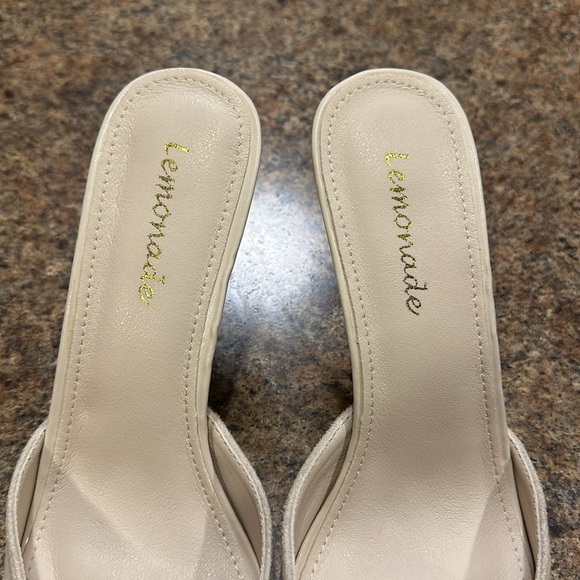 Lemonade Pointed Stiletto High Heel Slip On Beige Womens Size 6.5 - Picture 5 of 11